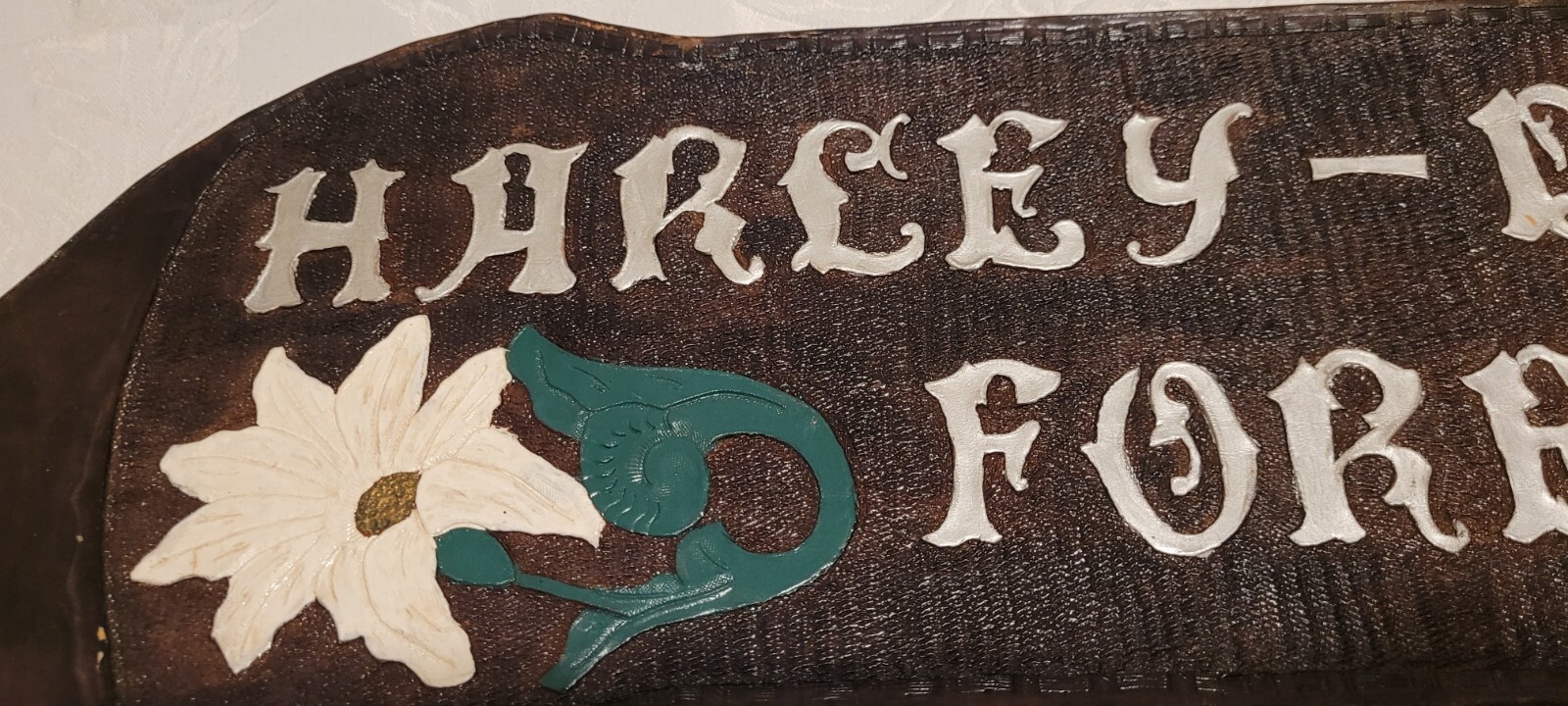 Harley Davidson Forever MOTORCYCLE KIDNEY BELT Vintage Custom Floral Pattern 36" eBay