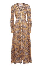 NWT ZIMMERMANN Castile crochet-trimmed floral-print cotton-gauze maxi dress SZ 0