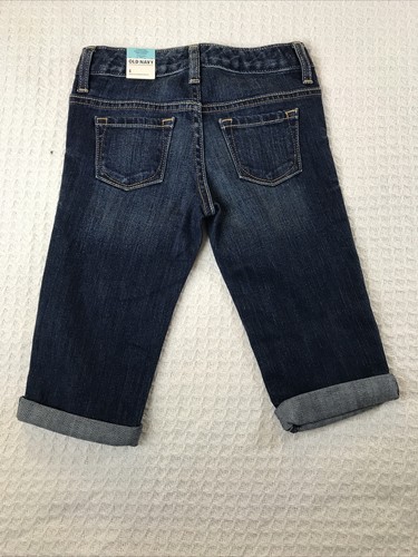 Girls Jeans Classic Rise Capri Stretch Denim Old Navy Size 6 Blue - Picture 2 of 9