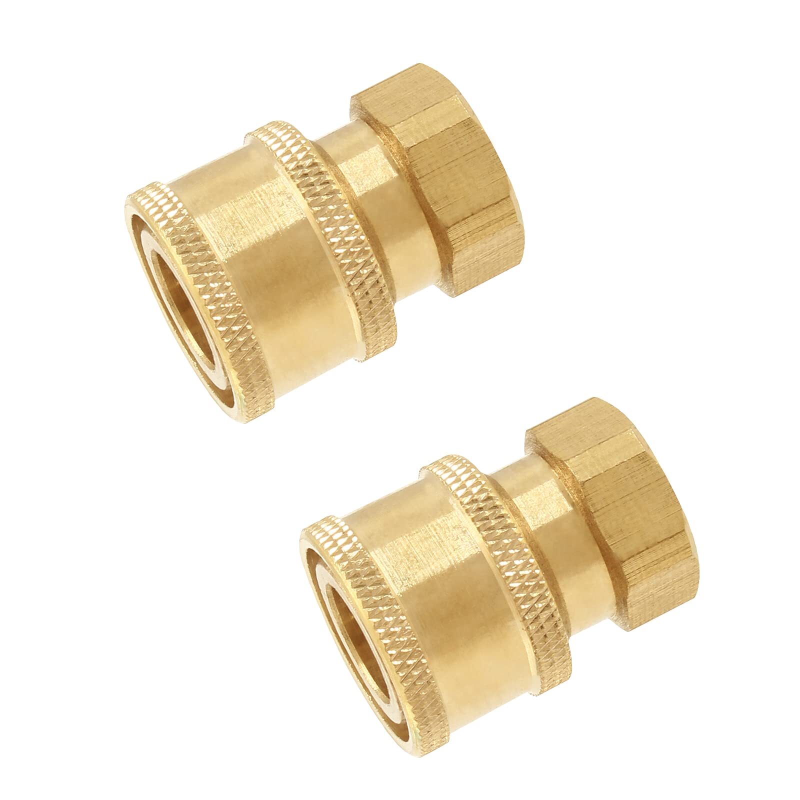 2 Pack Brass Pressure Washer Coupler, 1/4