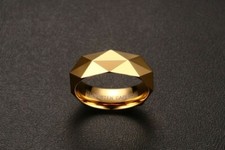 Ring Herrenring Gold Silber Goldring Siegelring Edelstahl Tungsten Wolfram 1