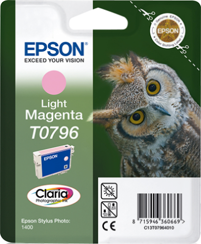 Original Epson T0796 Light MagOwl Claria Ink Cartridge Stylus Photo new