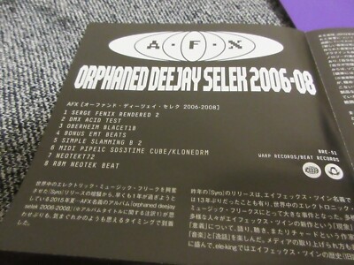 Aphex Twin / orphaned deejay selek 2006-08 JAPAN LTD CD OBI | eBay