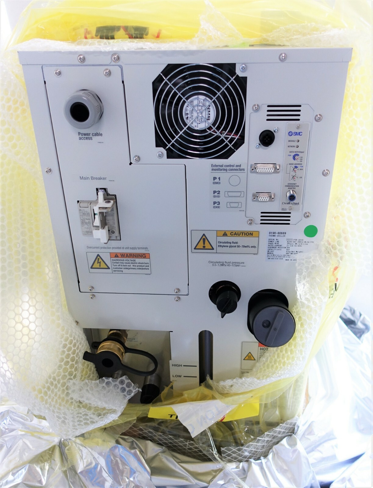 SMC INR-498-012E-X028 THERMO CHILLER AMAT 0190-60669 H2000 EG/DI HEAT ...