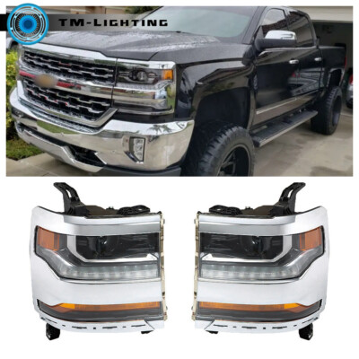 For 2016 2017 2018 Chevy Silverado 1500 HID Headlights Right&Left Side Lamps