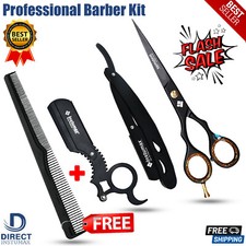 Professional Barber Salon Hair Cutting Scissors Shaving Razors  Comb INSTUMAX
