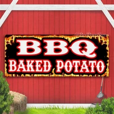 BBQ BAKED POTATO Advertising Vinyl Banner Sign Many Sizes USA
