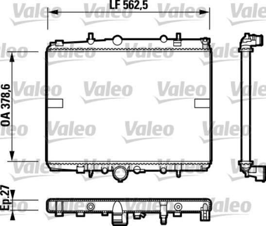 Radiateur moteur alu Valeo 732599 pour système de refroidissement voiture essence et diesel