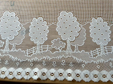 Bistro curtain panel curtain short curtain white with loops 200 cm