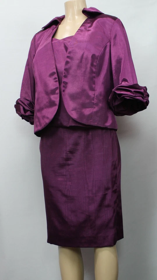 Avenue Fashions Lincolnwood Vintage Conjunto de 3 piezas Blazer, Tanque y Falda Púrpura Talla L Foto 4 de 4