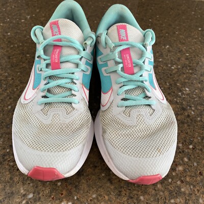 Nike Downshifter 9 ''Aqua'' BV0802-001 Girls Running Shoes Size 7y~Free Shipping