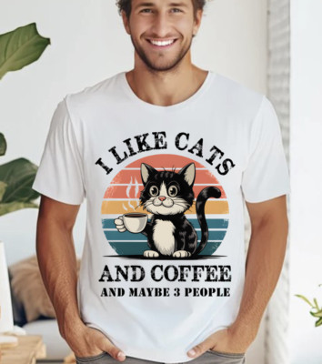 Cat Lovers Shirt Men's Ladies T-shirt Funny I Like Cats Shirt S-5XL, Gildan 5000