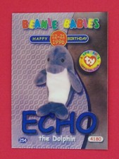 1999 TY BEANIE BABIES SERIES 2 Echo the Dolphin FOIL HAPPY BIRTHDAY 254