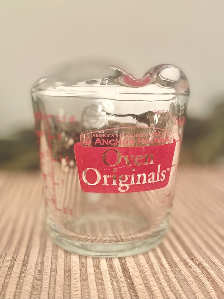 Vintage Anchor Hocking Oven Originals Glass Measuring Cup