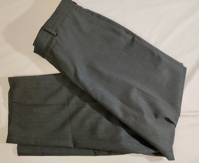 Men's Calvin Klein Dark Gray Wool Lined Flat Front Dress Suit Pants 30x28  NWOT