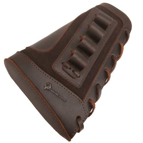 Custodia in pelle per munizioni copri fucile fucile buttstock per .357/.308/.22lr/12GA - Foto 53 di 62