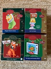 4 Carlton Heirloom Simpsons ornaments Maggie Itchy Santa's Helper