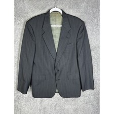 Christian Dior Monsieur Blazer Sport Coat Mens Size 42R Striped Gray Pockets