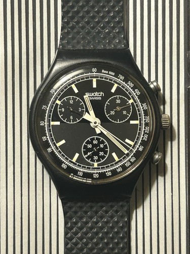 SWATCH CHRONO SCB100-BLACK FRIDAY VARIANTE BICOLORE Raro -Nuovo- - Imagen 1 de 14