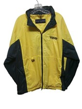 Vtg Swingster Mens Jacket Windbreaker Size XL Blue Yellow TOYO Logo Grunge 
