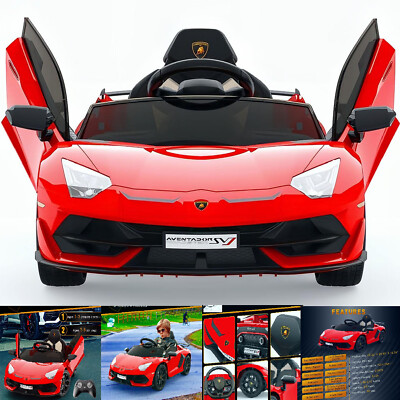 12V Ride On Car Kids Battery Powered Licensed Lamborghini Electric Car Toy Gift