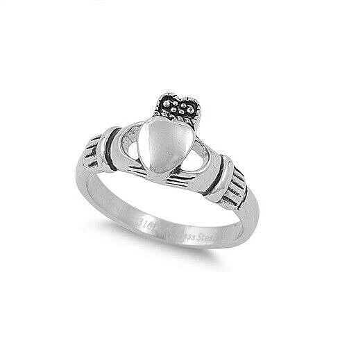 Men s Women s Solid 316L Stainless Steel Irish Celtic Claddagh