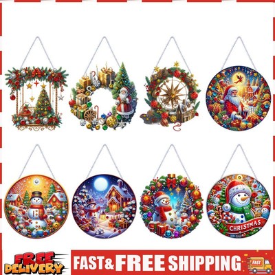 Christmas Special Shape House Diamond Painting Hanging Pendant for Wall Window S