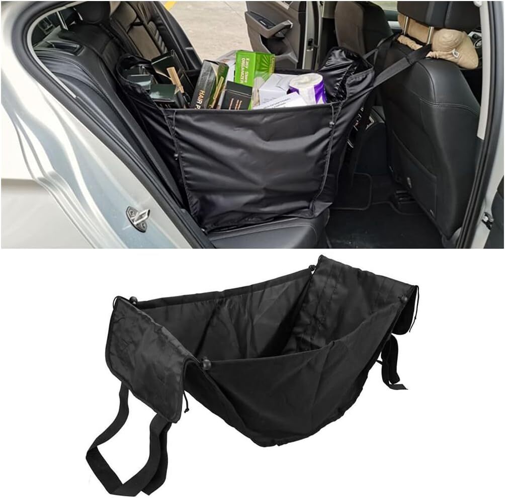 Collapsible Car Seat Organizer with Large Storage for Travel Essentials  