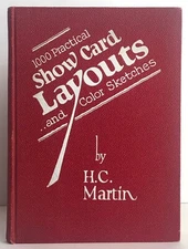 RARE 1928 1ST ED 1000 PRACTICAL SHOW CARD LAYOUTS MARTIN Antique Sign Painting