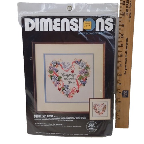 A Baby is Love 刺繍キット VTG 1997 Jiffy Counted Cross Stitch Kit A Gift of Love Birth