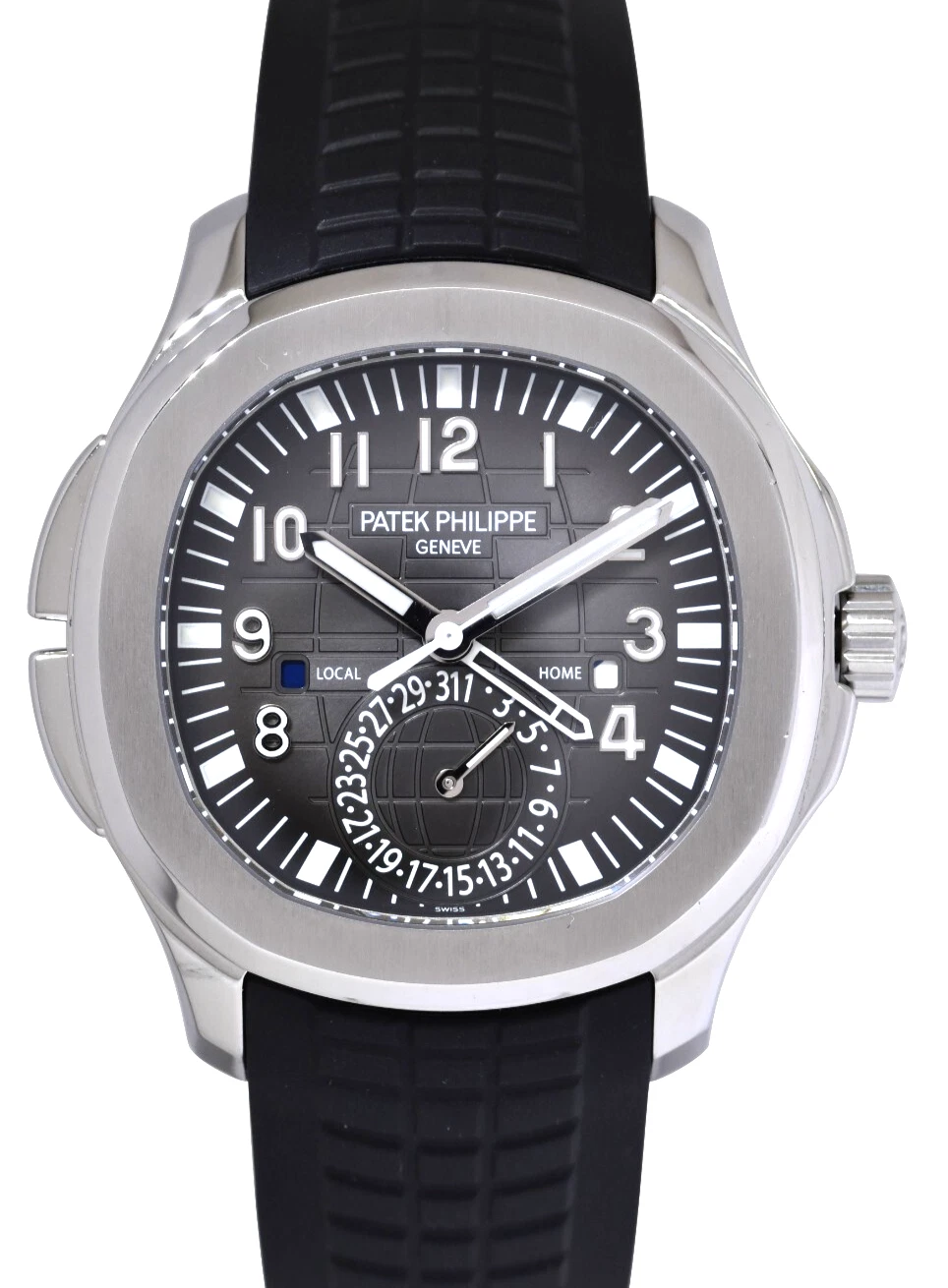 Patek Philippe — Patek Philippe Aquanaut 5164 Travel Time Steel & Rubber 40mm Watch B/P '16 5164A