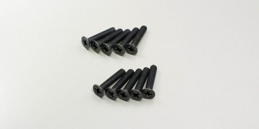 KYOSHO MET FLAT HEAD COUNTERSUNK SCREWS M3 x 16mm, 10 PIECES, NIP, 1-S33016