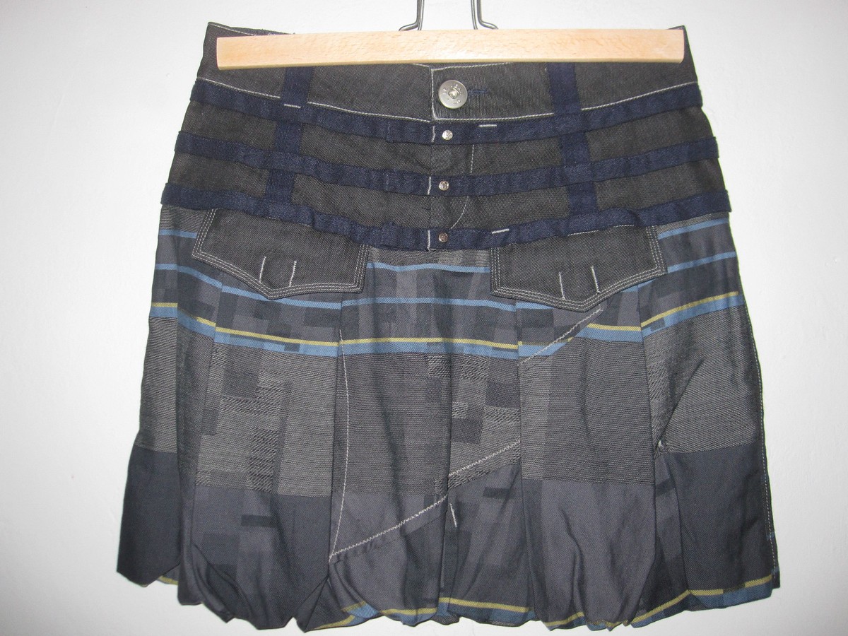 Jupe écru à Découpe Pétales Girbaud Taille 42 - Lin/poly - Style évasé - Occasion TBE