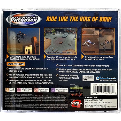 Mat Hoffman's Pro BMX - Sony Playstation Tested Authentic 180 Day Guarantee - Picture 2 of 9