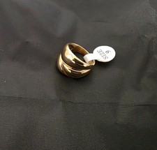 STAINLESS STEEL GOLD PLATED TOP GRADE FASHION RING WOMEN'S SZ 9