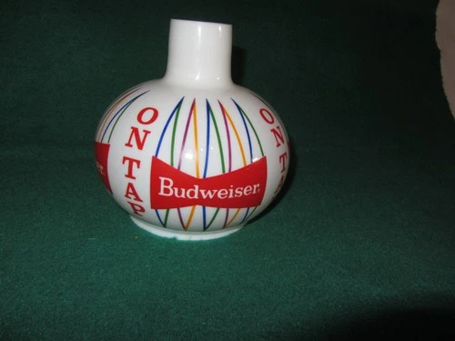 Vintage 1950's 60s Budweiser Beer Wall Sconce Light Glass/Globe, EXCELLENT!