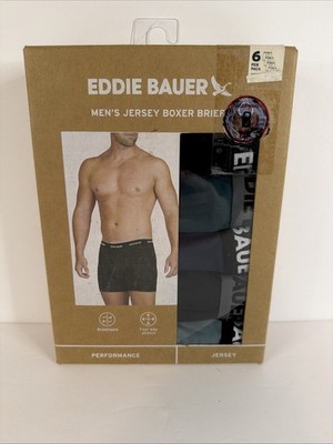 Eddie Bauer Men's Performance Jersey Boxer Briefs Size Small Pack Of 6 Msrp $60