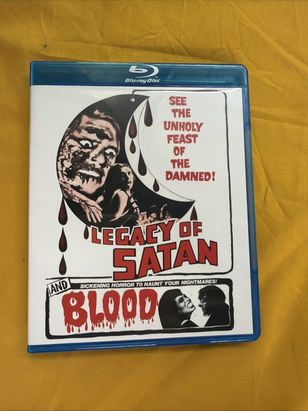 NEW! SEALED! OOP! Legacy of Satan / Blood BLU-RAY Code Red #34 Double Feature