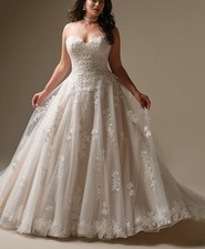 Dream lace wedding dress wedding dress 32-60 buttons n.measurement ivory tailored