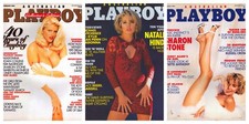 3 x Australian Playboy Magazine, Anna Nicole Smith, Sharon Stone, Natalie Hinds!