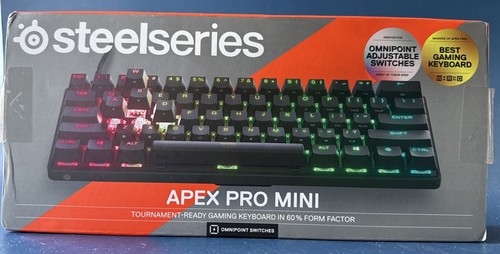 Clavier de jeu filaire hypermagnétique SteelSeries Apex Pro Mini 60% V2 - boîte ouverte