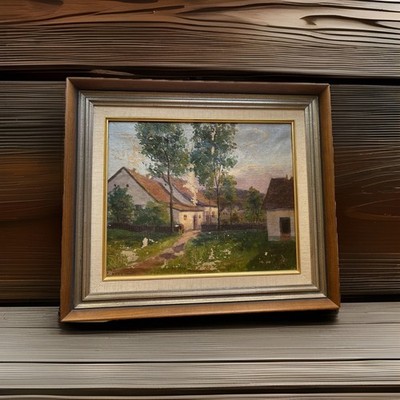Painting by Kleh Janis, Hungary 1881-1919