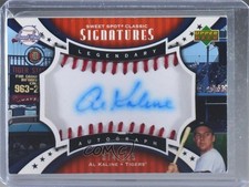2007 Sweet Spot Classic Legendary Red Stitch Blue Ink Al Kaline Auto HOF 1j6