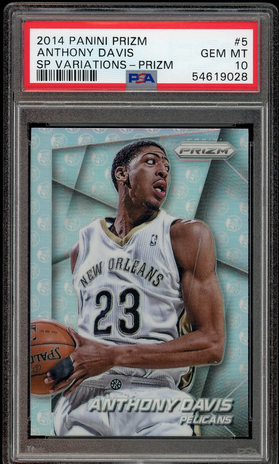 2014-15 Panini Prizm ANTHONY DAVIS #5 Silver Variation Prizm PSA 10 GEM MINT