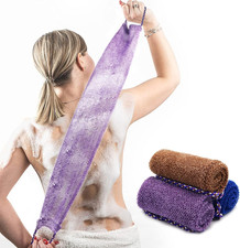 3 Pieces African Net Sponge with Handles Long African Exfoliating Net Washcloth