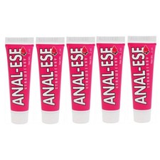 5x Anal-Ese Strawberry Flavored Numbing Desensitizing Anal Lubricant Lube 0.5 Oz