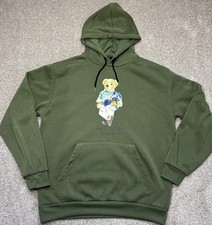 Polo Ralph Lauren Collegiate Preppy Polo Bear Fleece Hoodie Size XL / TTG Green
