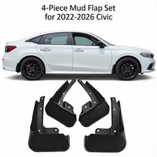 4pcs Front Rear Splash Guards Mud Flaps For 2022-2025 Honda Civic Sedan
