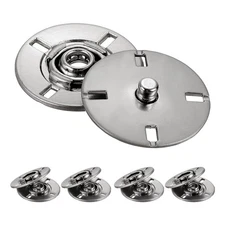 5Pcs Snap Buttons, Metal Invisible Buckle (Gun Black, 21mm)