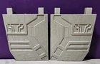 VINTAGE 1977 KENNER STAR WARS DEATH STAR PLAYSET BOTTOM SUPPORT WALLS